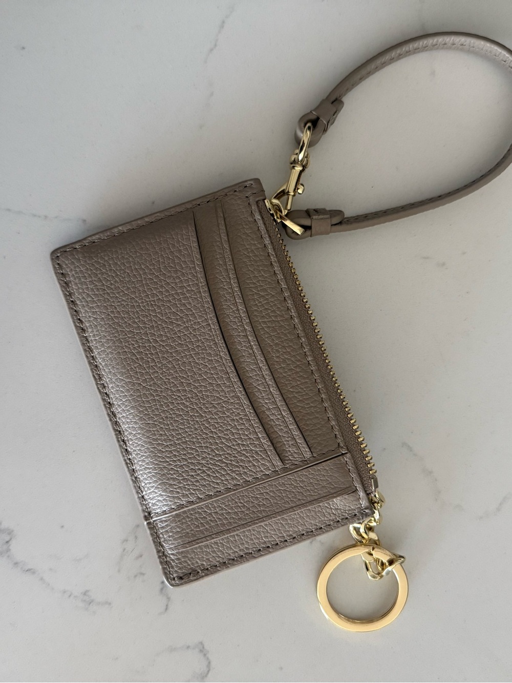 Italian Leather Card Case Wristlet 
Quince - Picture 6 of 7